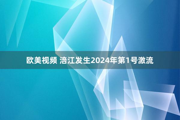 欧美视频 涪江发生2024年第1号激流