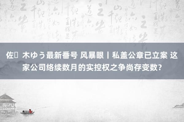 佐々木ゆう最新番号 风暴眼丨私盖公章已立案 这家公司络续数月的实控权之争尚存变数？