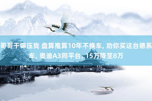 哥哥干嘛压我 盘算推算10年不换车, 劝你买这台德系车, 奥迪A3同平台, 15万降至8万