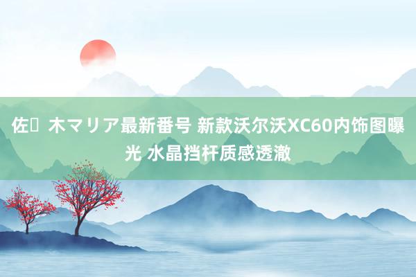 佐々木マリア最新番号 新款沃尔沃XC60内饰图曝光 水晶挡杆质感透澈