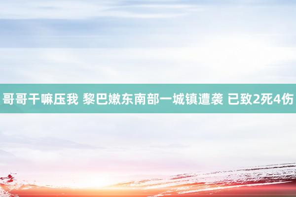 哥哥干嘛压我 黎巴嫩东南部一城镇遭袭 已致2死4伤