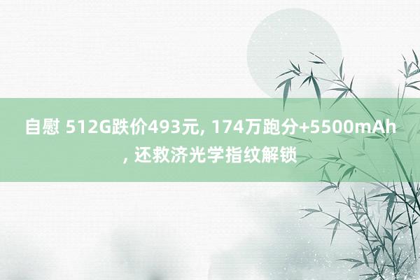 自慰 512G跌价493元, 174万跑分+5500mAh, 还救济光学指纹解锁