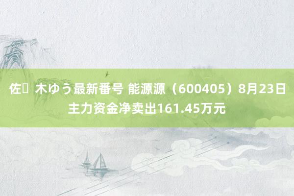 佐々木ゆう最新番号 能源源（600405）8月23日主力资金净卖出161.45万元